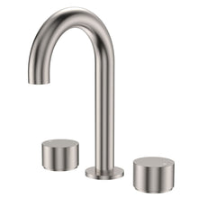Fienza Kaya Round Hob Set Round Taps Brushed Nickel 338101BN-LF - The Blue Space