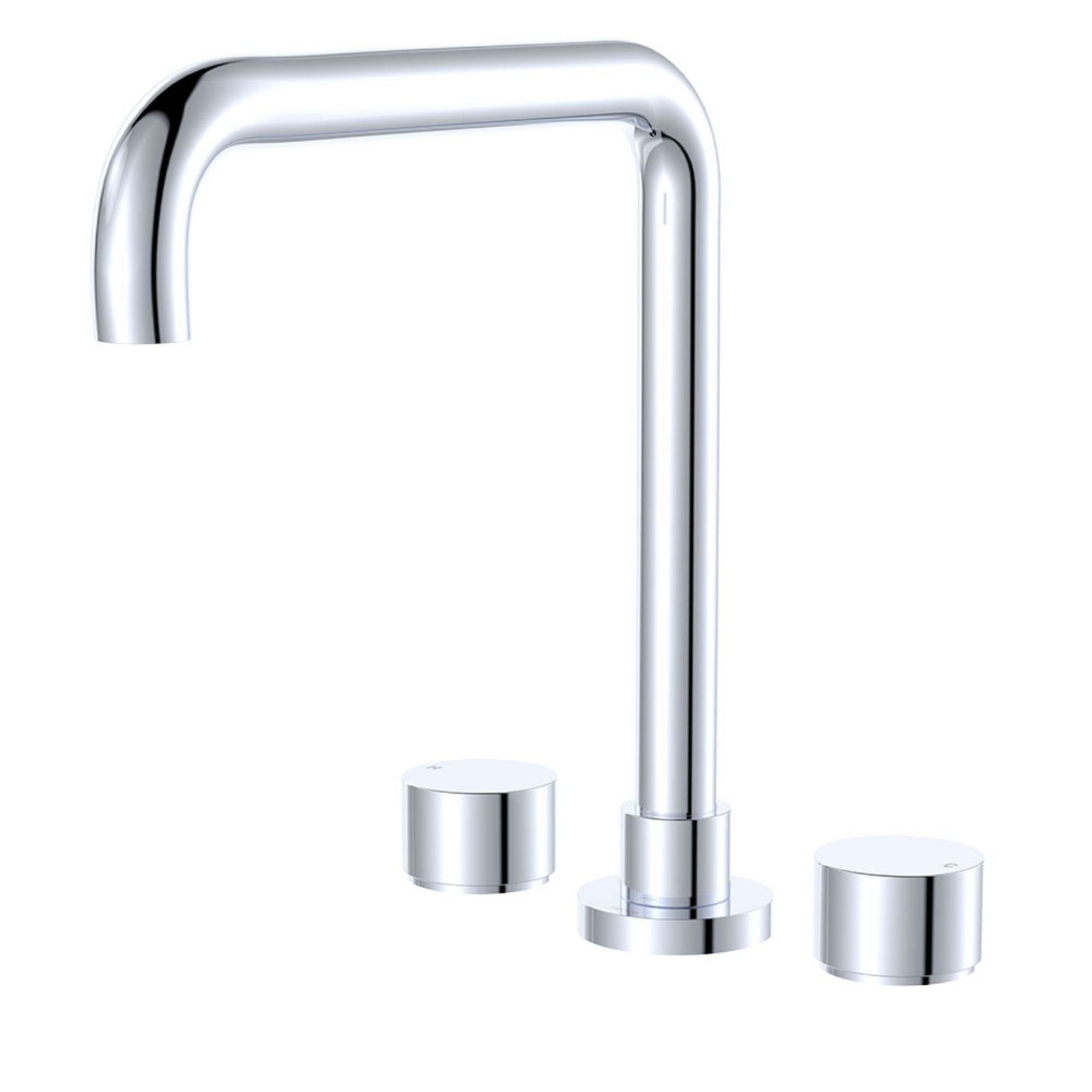 Fienza Kaya Round Taps Squareline Hob Outlet Set Chrome 338106-LF - The Blue Space