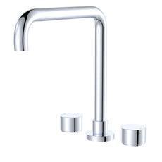 Fienza Kaya Round Taps Squareline Hob Outlet Set Chrome 338106-LF - The Blue Space