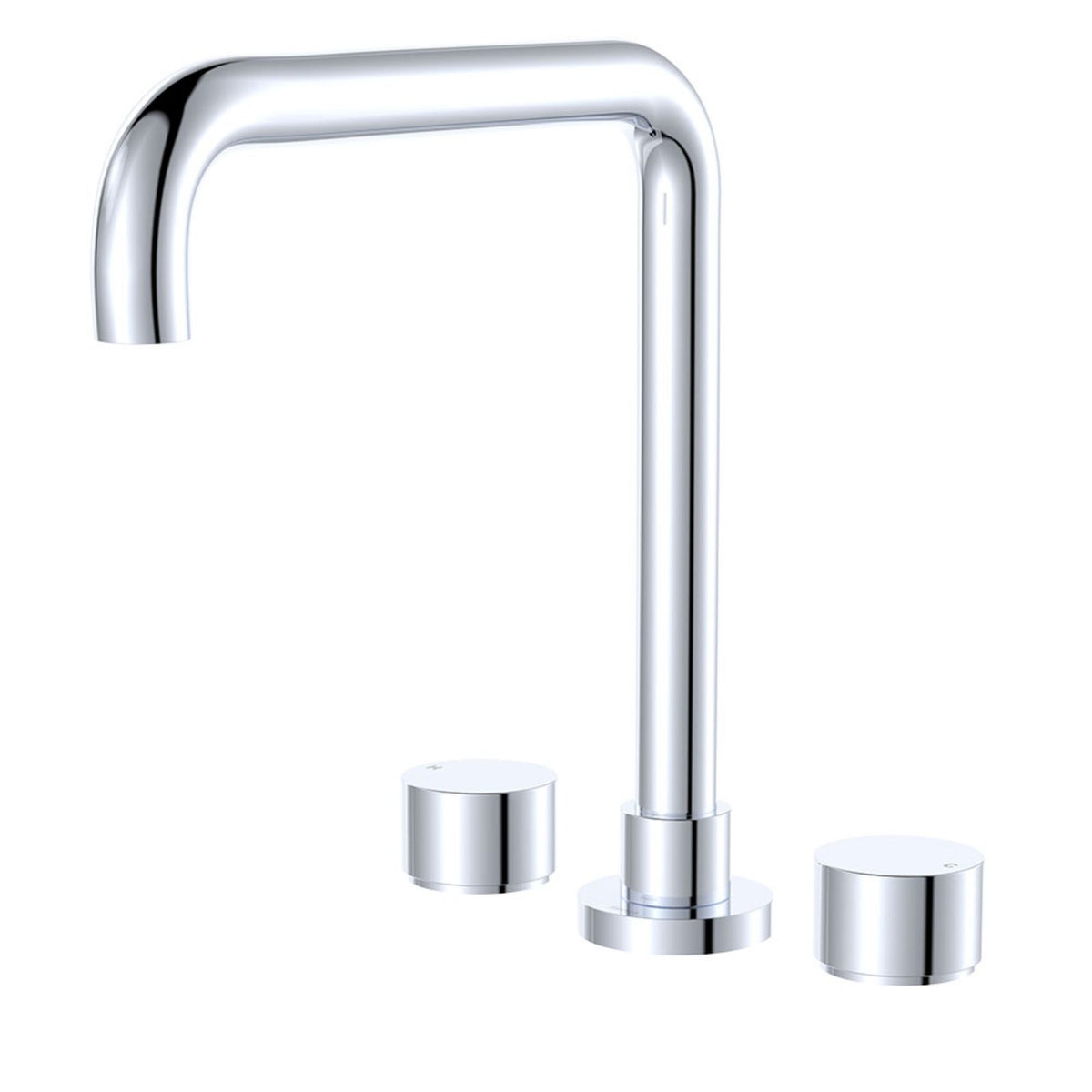 Fienza Kaya Round Taps Squareline Hob Outlet Set Chrome 338106-LF - The Blue Space