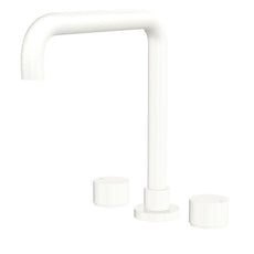 Fienza Kaya Round Taps Squareline Hob Outlet Set Matte White 338106MW-LF - The Blue Space