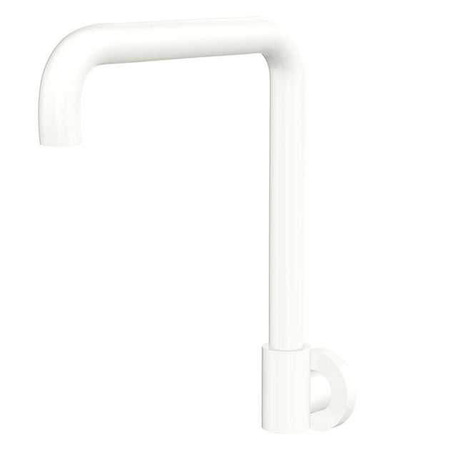 Fienza Kaya Squareline Wall Swivel Outlet Matte White 228122MW-LF - The Blue Space