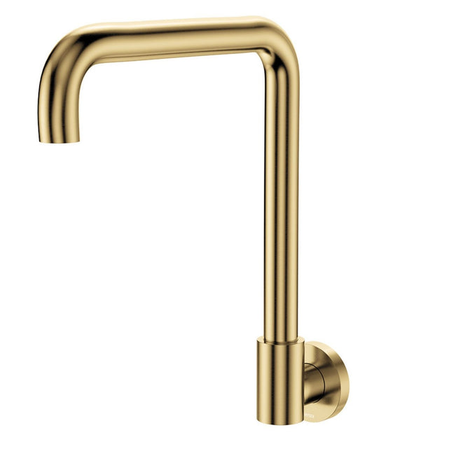 Fienza Kaya Squareline Wall Swivel Outlet Urban Brass