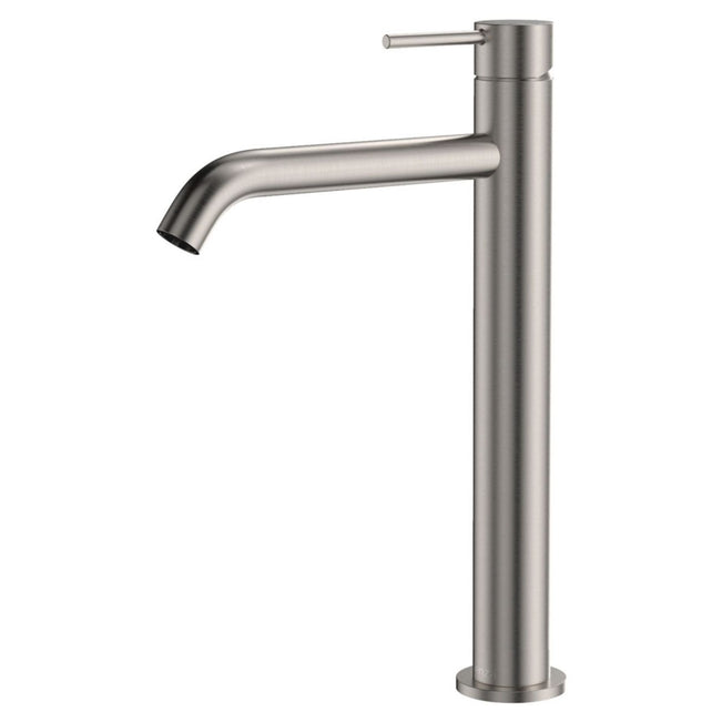 Fienza Kaya Tall Basin Mixer Brushed Nickel 228107BN-LF - The Blue Space