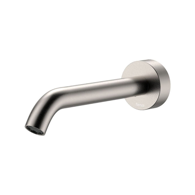 Fienza Kaya Wall Basin/Bath 180mm Outlet Round Plate Brushed Nickel 228115BN-LF - The Blue Space