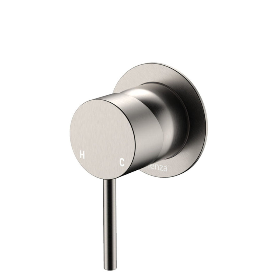 Fienza Kaya Wall Mixer Small Plate Brushed Nickel