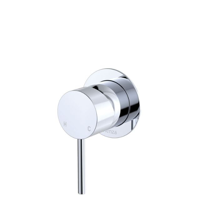 Fienza Kaya Wall Mixer Small Round Plate Chrome 228101 - The Blue Space