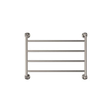 Fienza Lillian Heated Towel Rail 600 x 450mm Brushed Nickel 8106045BN - The Blue Space