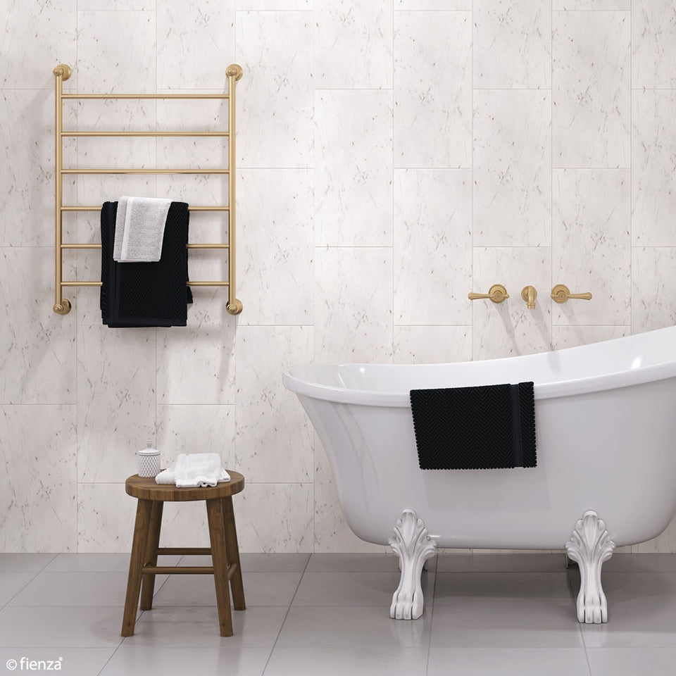Fienza Lillian Heated Towel Rail 600 x 800mm Urban Brass