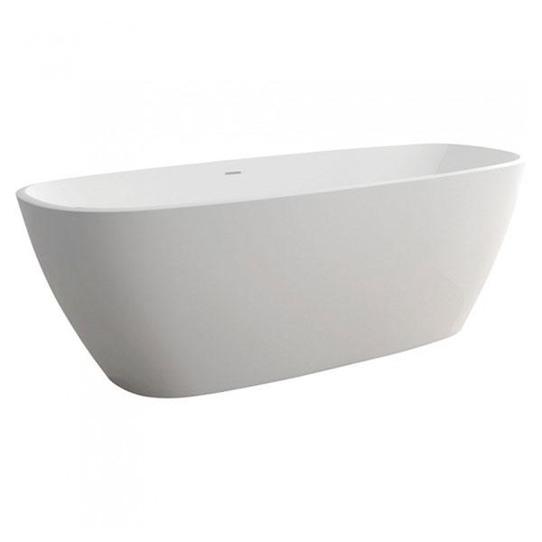 Fienza Marissa Matte White Stone Freestanding Bath 1700mm - Image 1