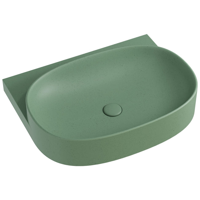 Fienza Paloma Pill Concrete Wall Hung Basin - Sage RB145SG