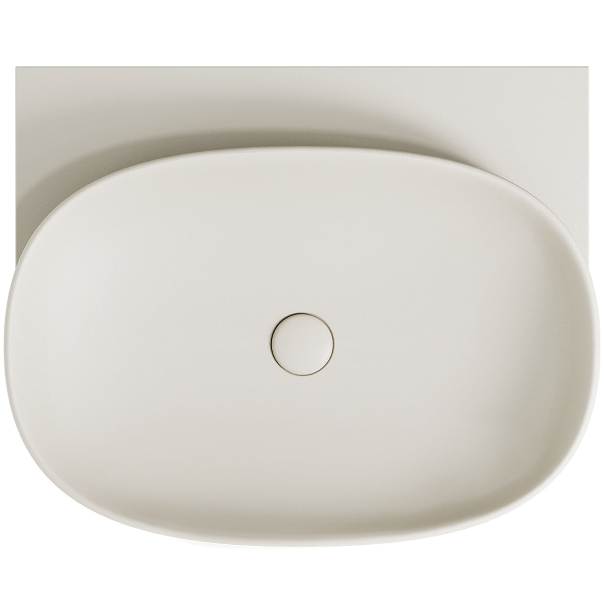 Top Fienza Paloma Pill Concrete Wall Hung Basin - Warm White RB145W