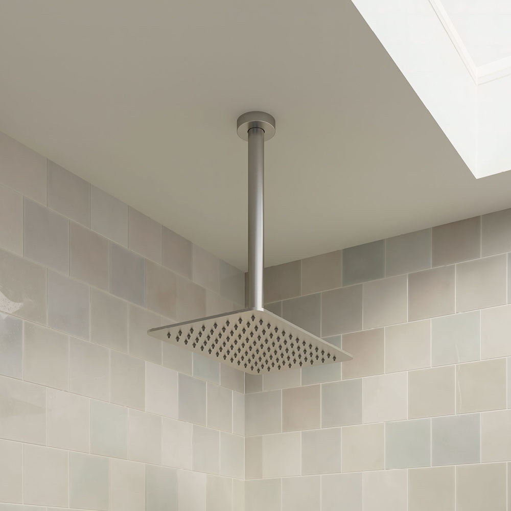 Lifestyle 1 Fienza Round Shower Dropper 300mm Brushed Nickel 422117B - The Blue Space