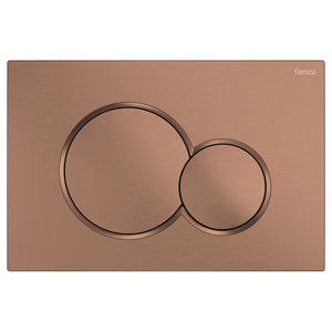 Fienza Sigma Round Button Flush Plate - Brushed Copper