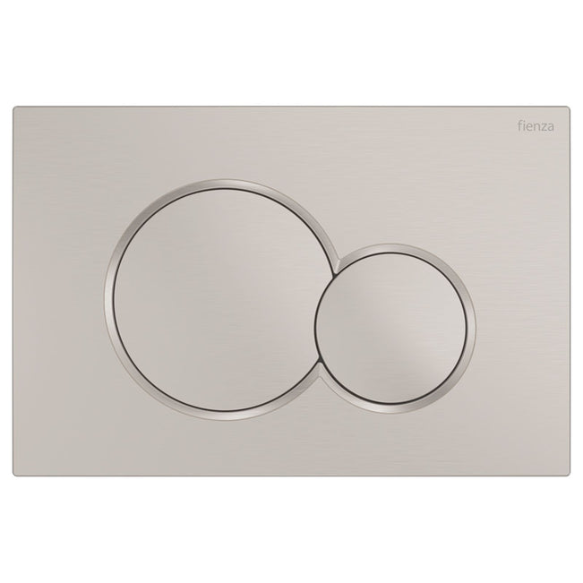 Fienza Sigma Round Button Flush Plate - Brushed Nickel SIG41-BN - The Blue Space