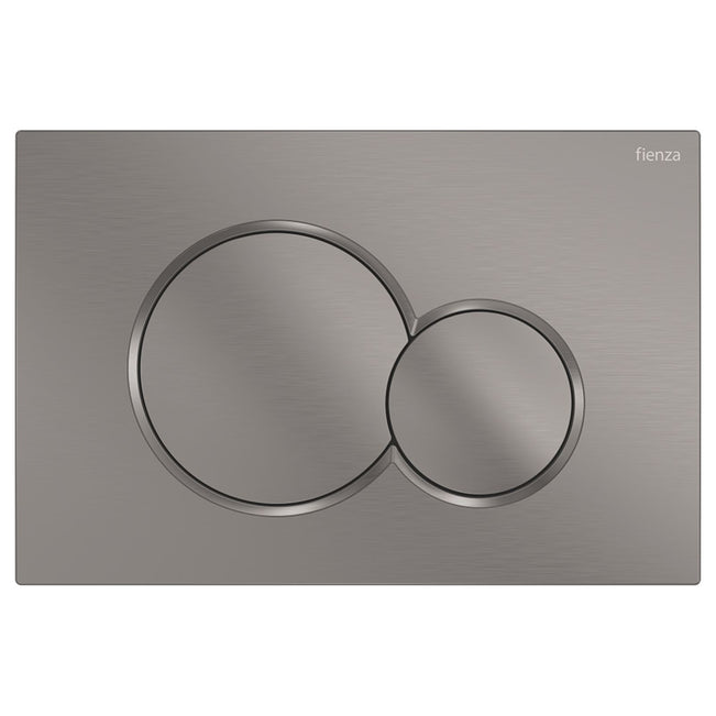 Fienza Sigma Round Button Flush Plate - Gun Metal