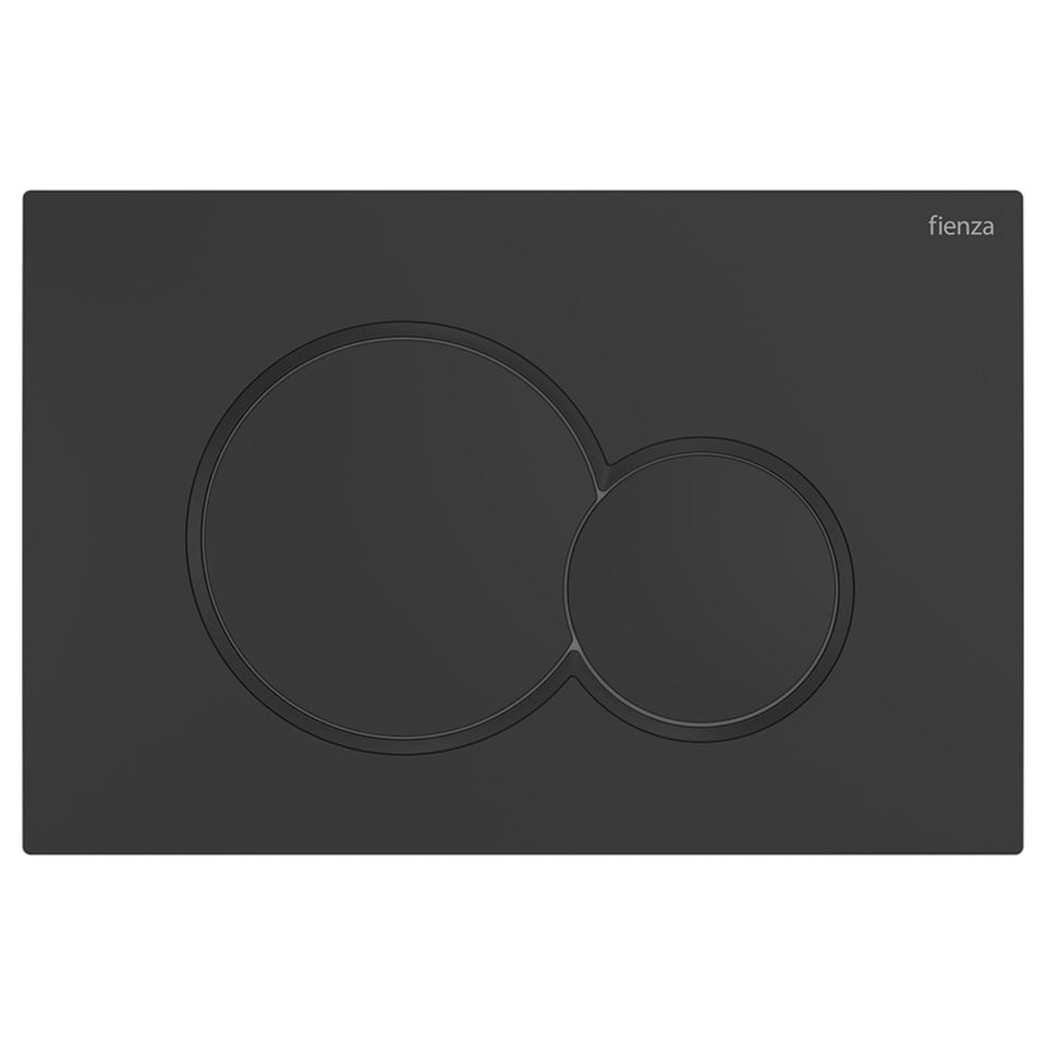 Fienza Sigma Round Button Flush Plate - Matte Black