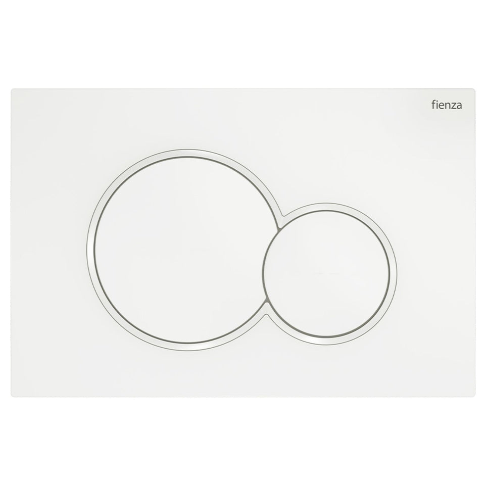 Fienza Sigma Round Button Flush Plate - Matte White