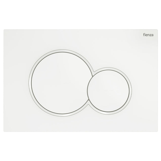 Fienza Sigma Round Button Flush Plate - Matte White SIG41-MW - The Blue Space