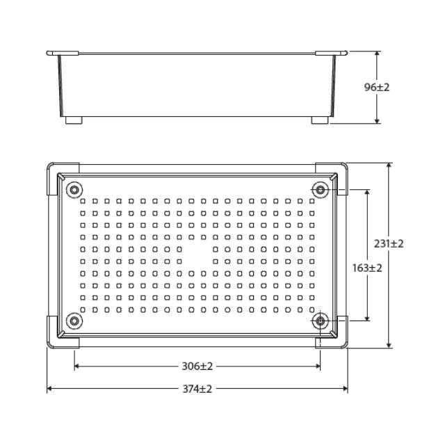 Technical Drawing Fienza Tiva 785/670 Sink Colander 374X231X90mm A16 - The Blue Space