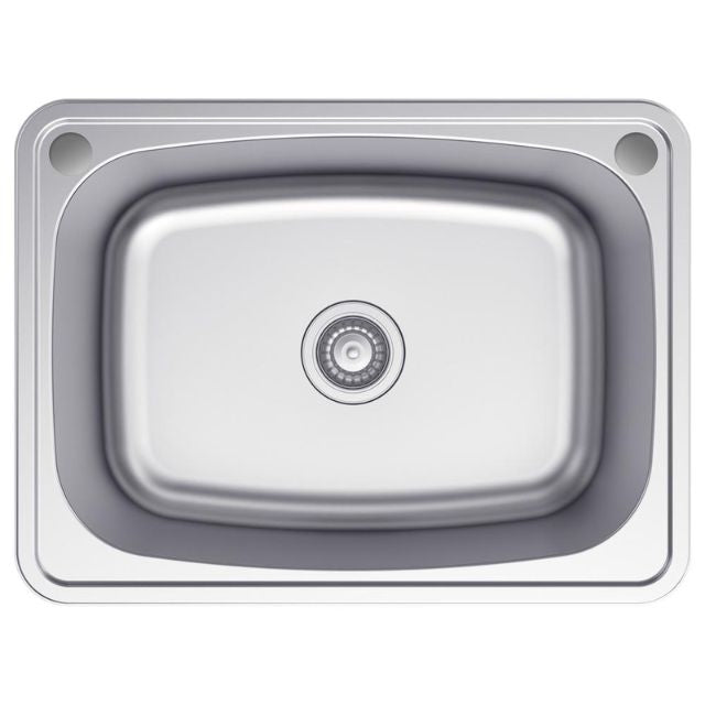 Fienza Tiva Laundry Sink Topmount 70L 2TH Includes Waste Bypass Kit & TH Cover 675X505X310mm