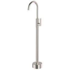 Fienza Tono Floor Mounted Basin/Bath Mixer Brushed Nickel 233112BN-LF - The Blue Space