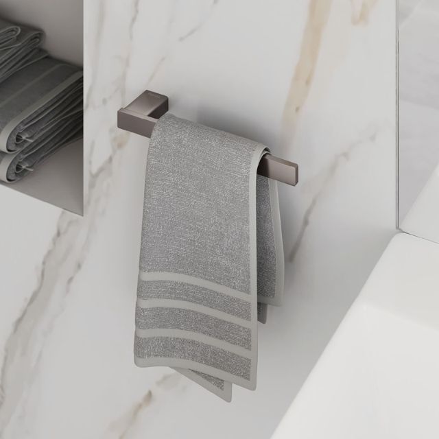 Lifestyle 2 Fienza Tono Hand Towel Holder 250mm Gun Metal 85102GM - The Blue Space