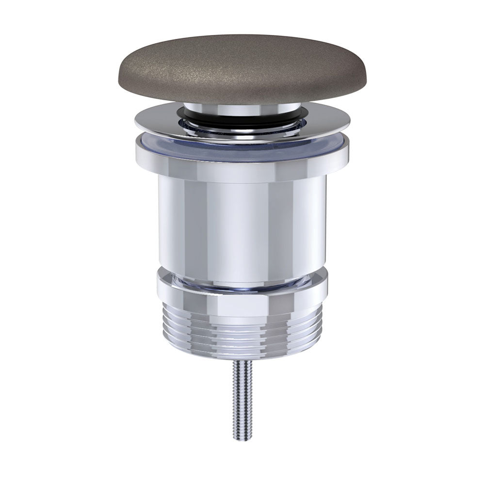 Fienza Universal Pop-Up / Pull-Out Basin Waste Warm Grey Concrete WAS72CC - The Blue Space