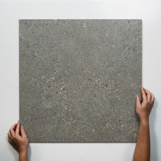 SIngle With Hand Frankie Light Grey External Porcelain Tile P5 600 x 600mm FRAPEX4 - The Blue Space