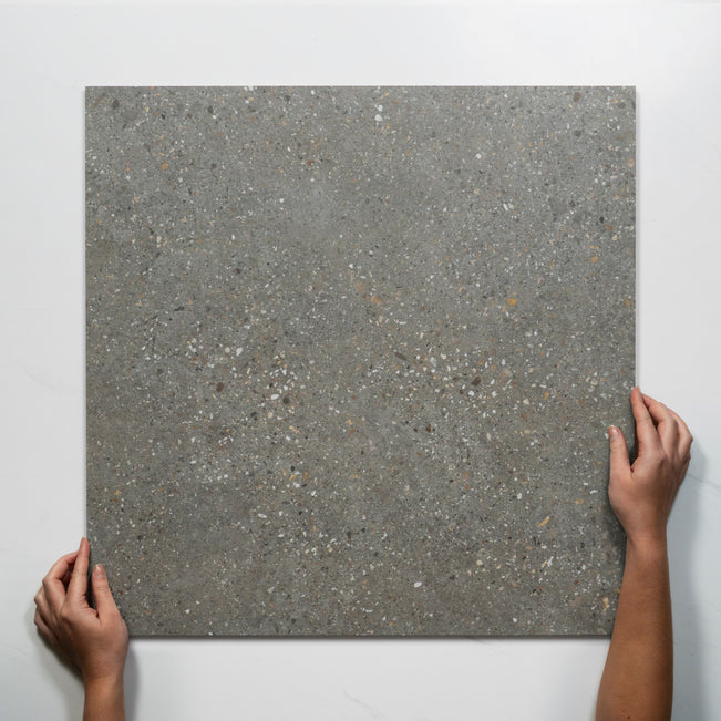 SIngle With Hand Frankie Light Grey External Porcelain Tile P5 600 x 600mm FRAPEX4 - The Blue Space