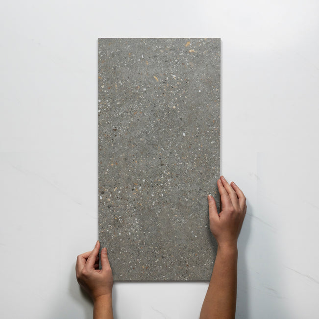 Single with Hand Frankie Light Grey Matte Porcelain Tile P3 300 x 600mm FRAPEM3 - The Blue Space