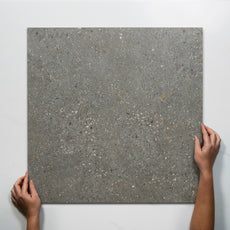 Single with Hand Frankie Light Grey Matte Porcelain Tile P3 600 x 600mm FRAPEM4 - The Blue Space