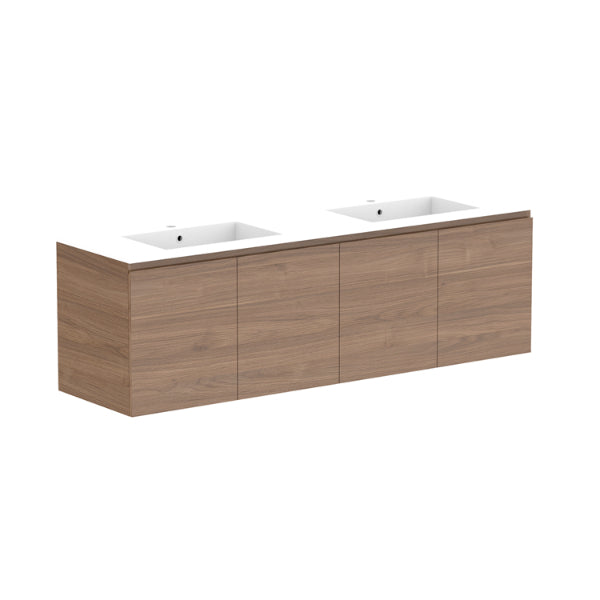 ADP Glacier Lite All Door Twin Vanity with Cast Marble Top