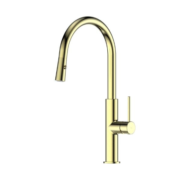 Greens Maci Pull Down Sink Mixer Brushed Brass LF21202542BB - The Blue Space