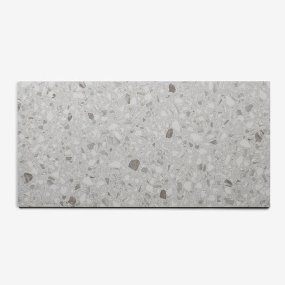 Grey Clio Terrazzo Tile Tech Grip 300 x 600mm Porcelain