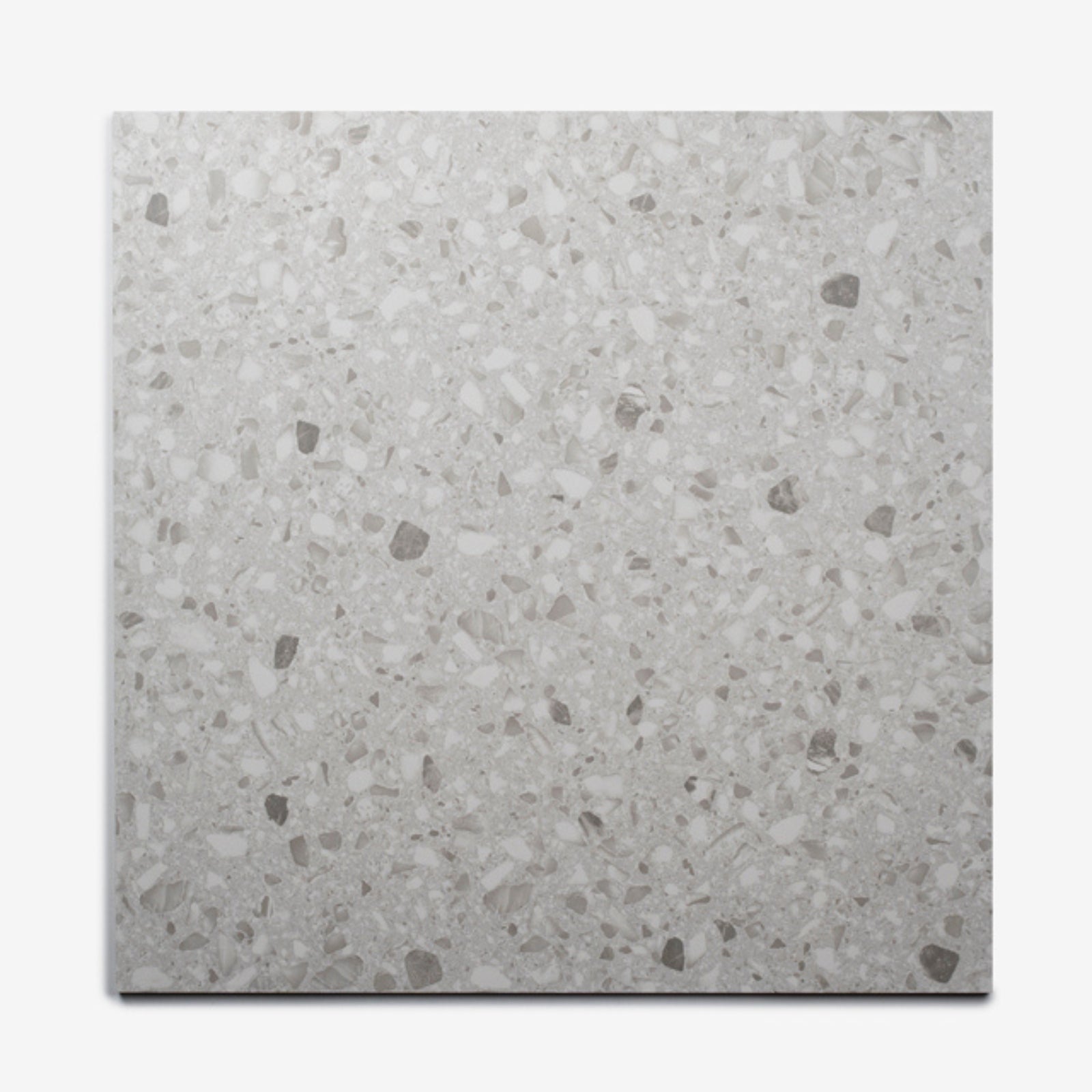 Single no Hand Grey Clio Terrazzo Tile Tech Grip 600 x 600mm Porcelain 66EMPGM - The Blue Space