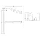 Technical Drawing - Indigo Ciara Shower Squeegee Stainless Steel US3010SS