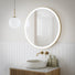 Ingrain Round Brushed Gold Framed Frontlit Mirror 800mm