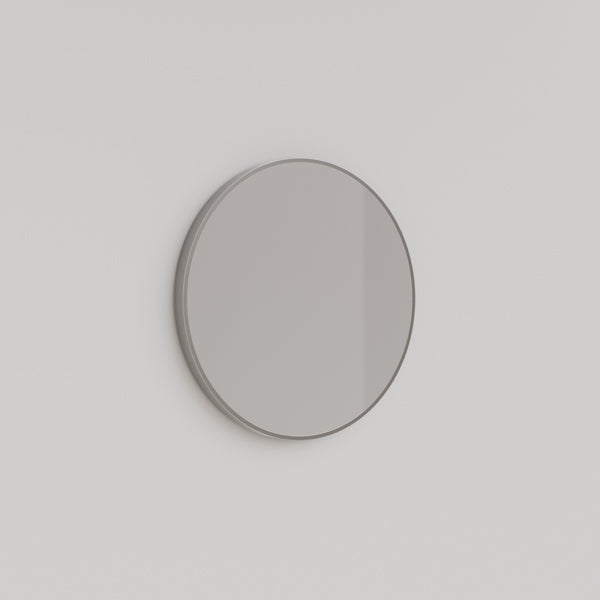 Ingrain Round Brushed Nickel Framed Mirror 600mm