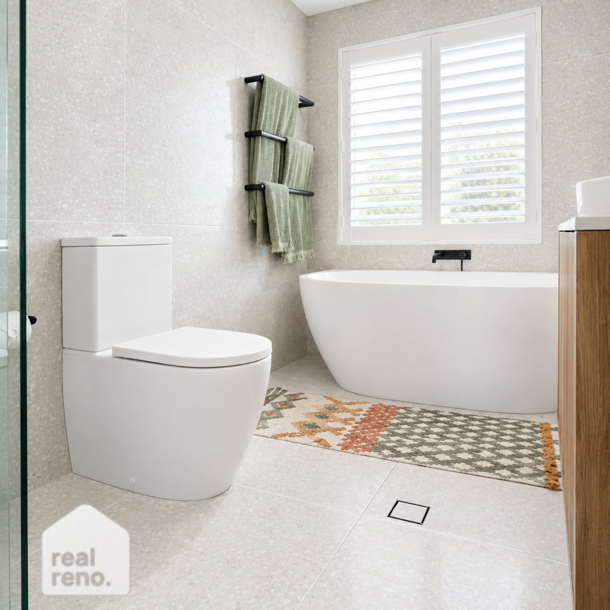 Lifestyle image Island Terrazzo White Matt P4 Porcelain Tile 600x600mm 6NBLWHM - The Blue Space