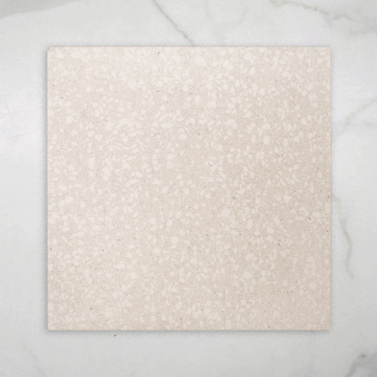 Island Terrazzo White Matt P4 Porcelain Tile 600x600mm