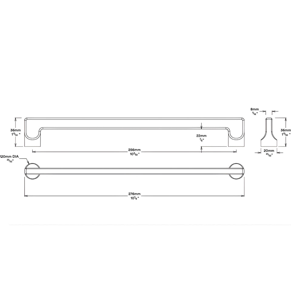 Iver Baltimore 256mm Cabinet Pull Handle Polished Chrome
