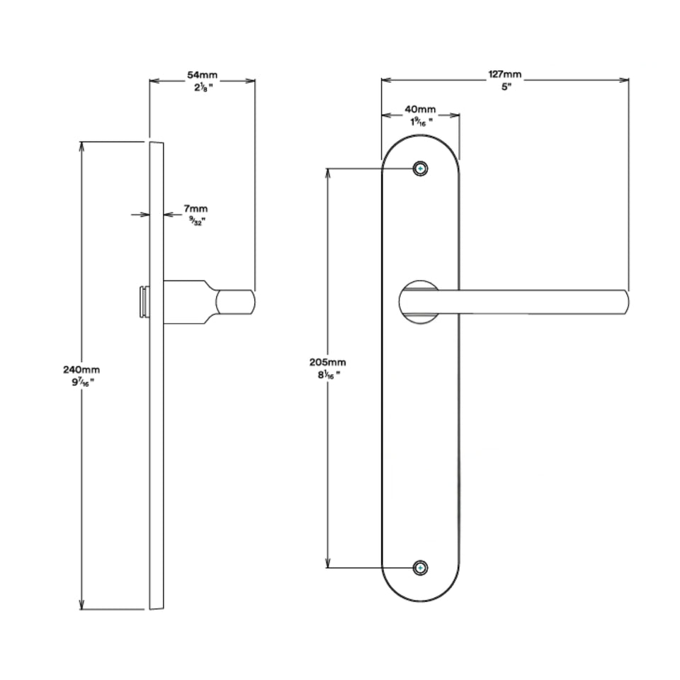 Iver Baltimore Lever Oval Backplate Passage Kit Brushed Brass
