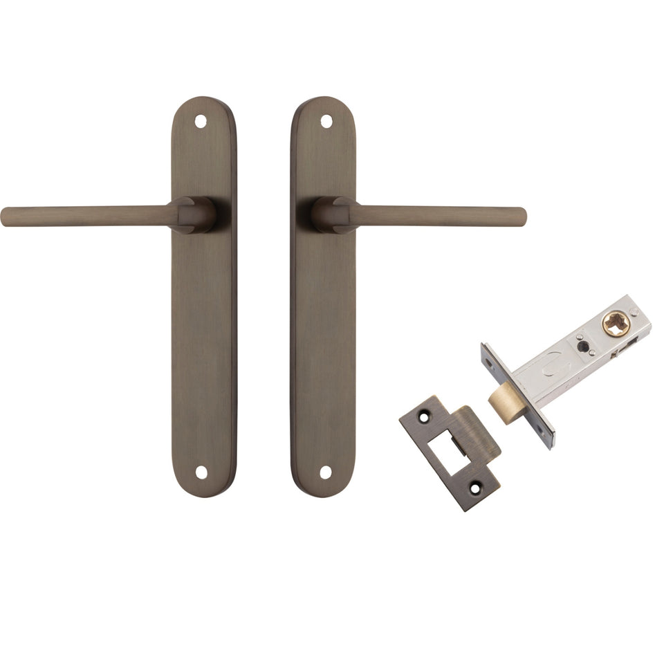 Iver Baltimore Lever Oval Backplate Passage Kit Signature Brass
