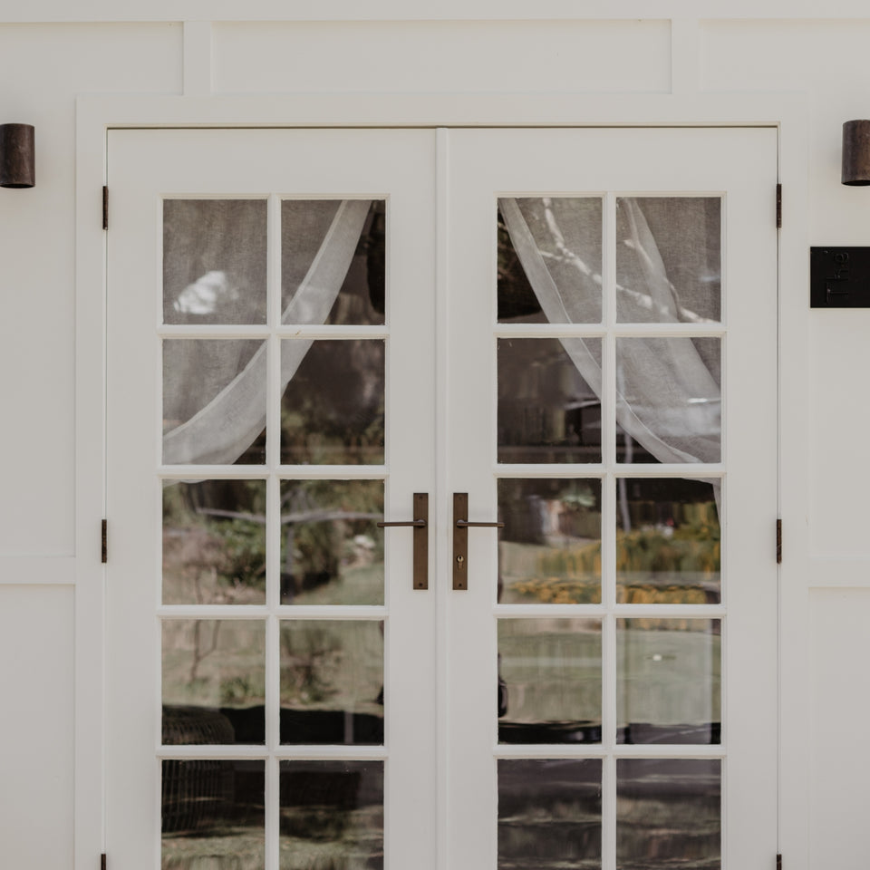 Iver Baltimore Lever Rectangular Backplate Entrance Kit with High Security Lock Signature Brass