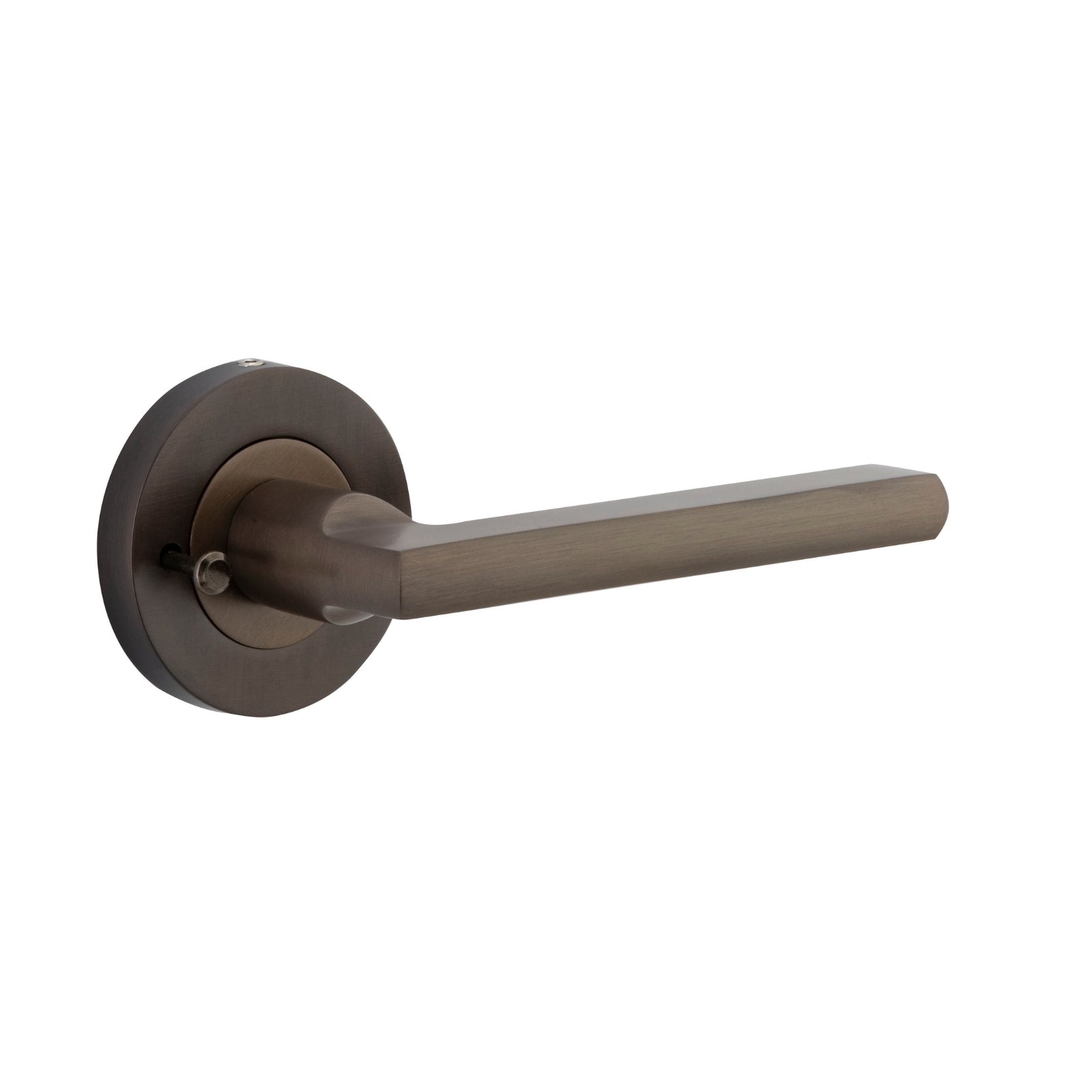 SIngle Iver Baltimore Lever Round Rose (Inbuilt Privacy) Signature Brass 9211KIBPRIV60 - The Blue Space