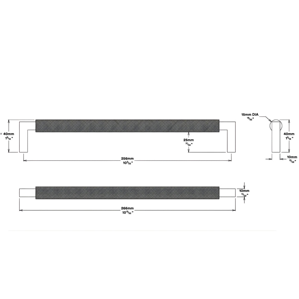 Iver Brunswick 256mm Cabinet Pull Handle Polished Chrome