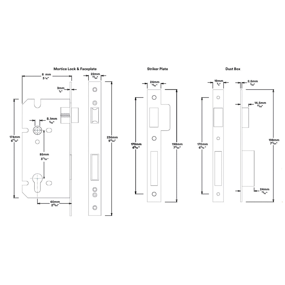 Iver Brunswick Lever Oval Backplate Entrance Kit with High Security Lock Satin Nickel