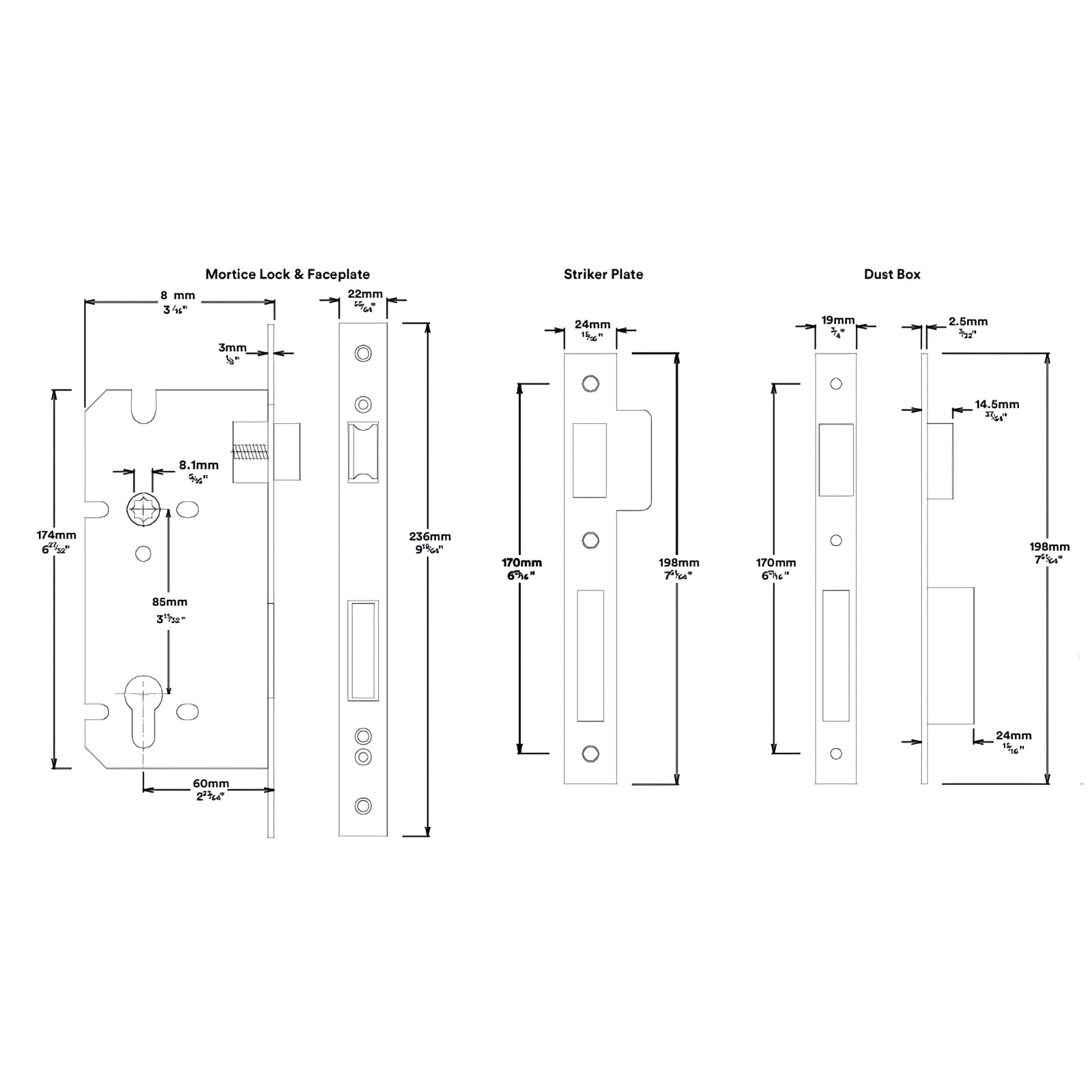 Mortice Lock Iver Brunswick Lever Oval Backplate Entrance Kit with High Security Lock Signature Brass 10768KENTR60KT - The Blue Space