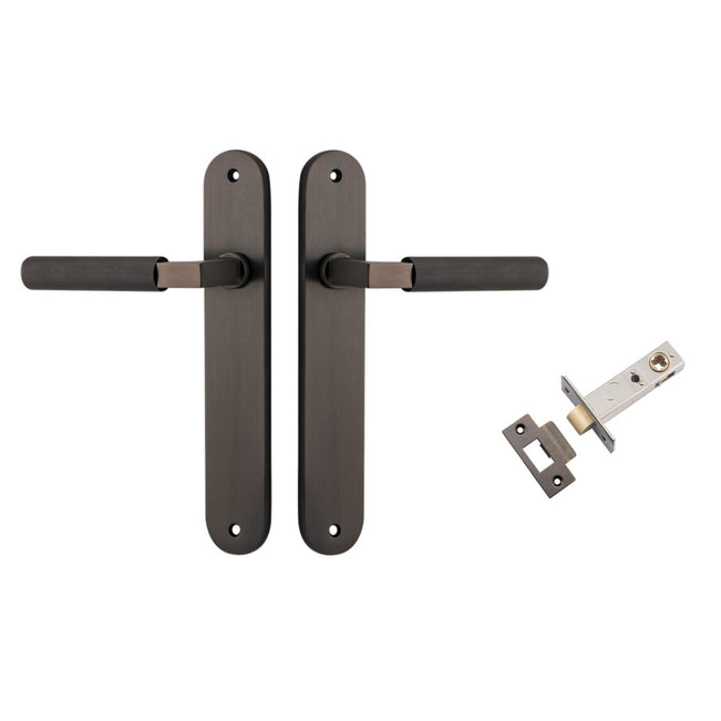 Iver Brunswick Lever Oval Backplate Passage Kit Signature Brass 10768KPASS60 - The Blue Space